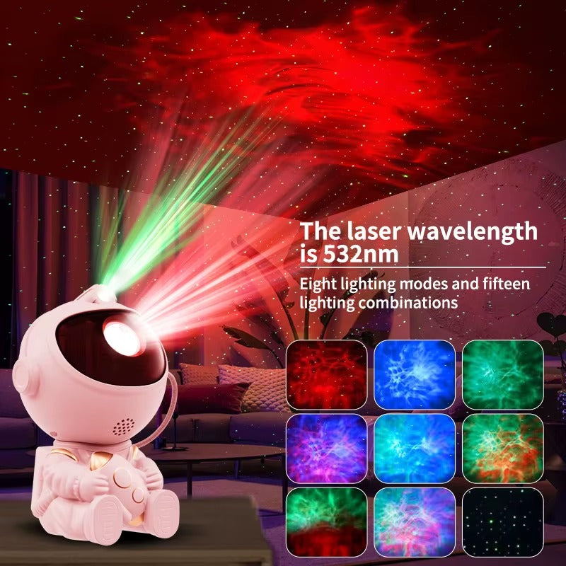 Astronaut Starry Sky Projection Light for Bedroom Galaxy Night Light Star Laser Atmosphere Lamp Room Decor Gift for Kids Adults